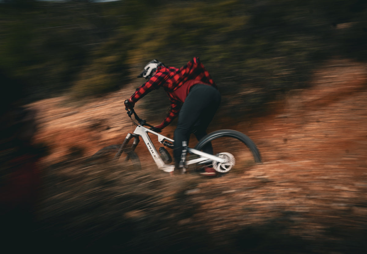 Leo Kokkonen berm pan shot on the Pole Hiisi, DH Men trail Finale Ligure