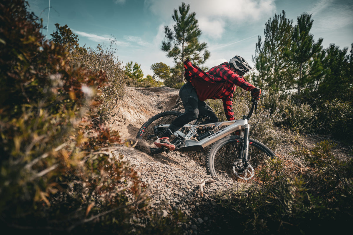 Pole Hiisi on the DH Men trail in Finale Ligure